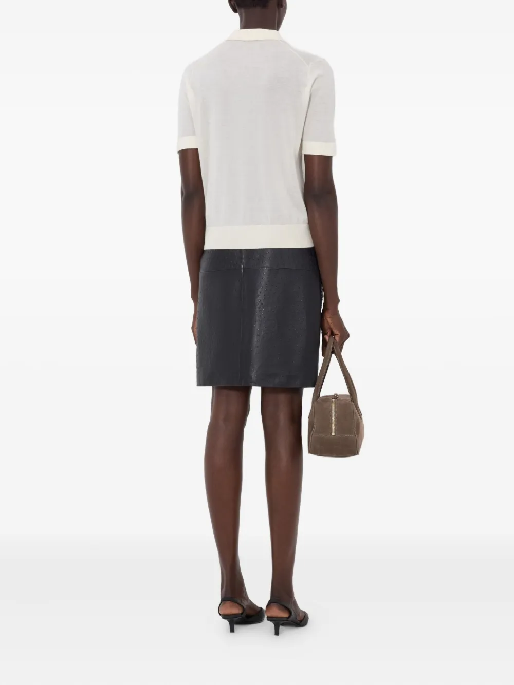 LouLou de Saison Migo geribbeld poloshirt Beige