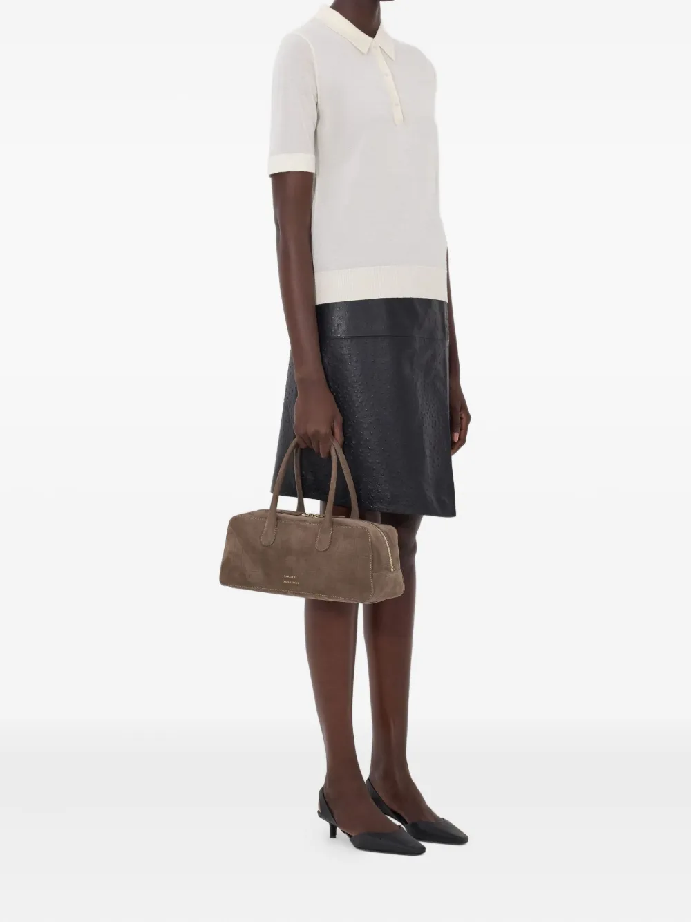 LouLou de Saison Migo geribbeld poloshirt Beige