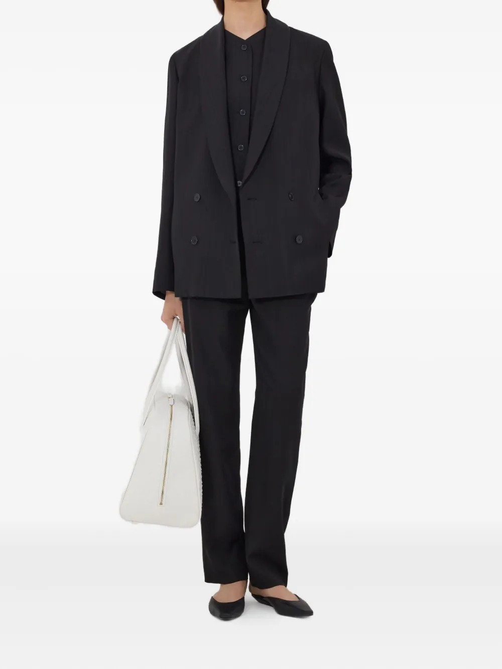 LouLou de Saison MINKA blazer met dubbele rij knopen Zwart