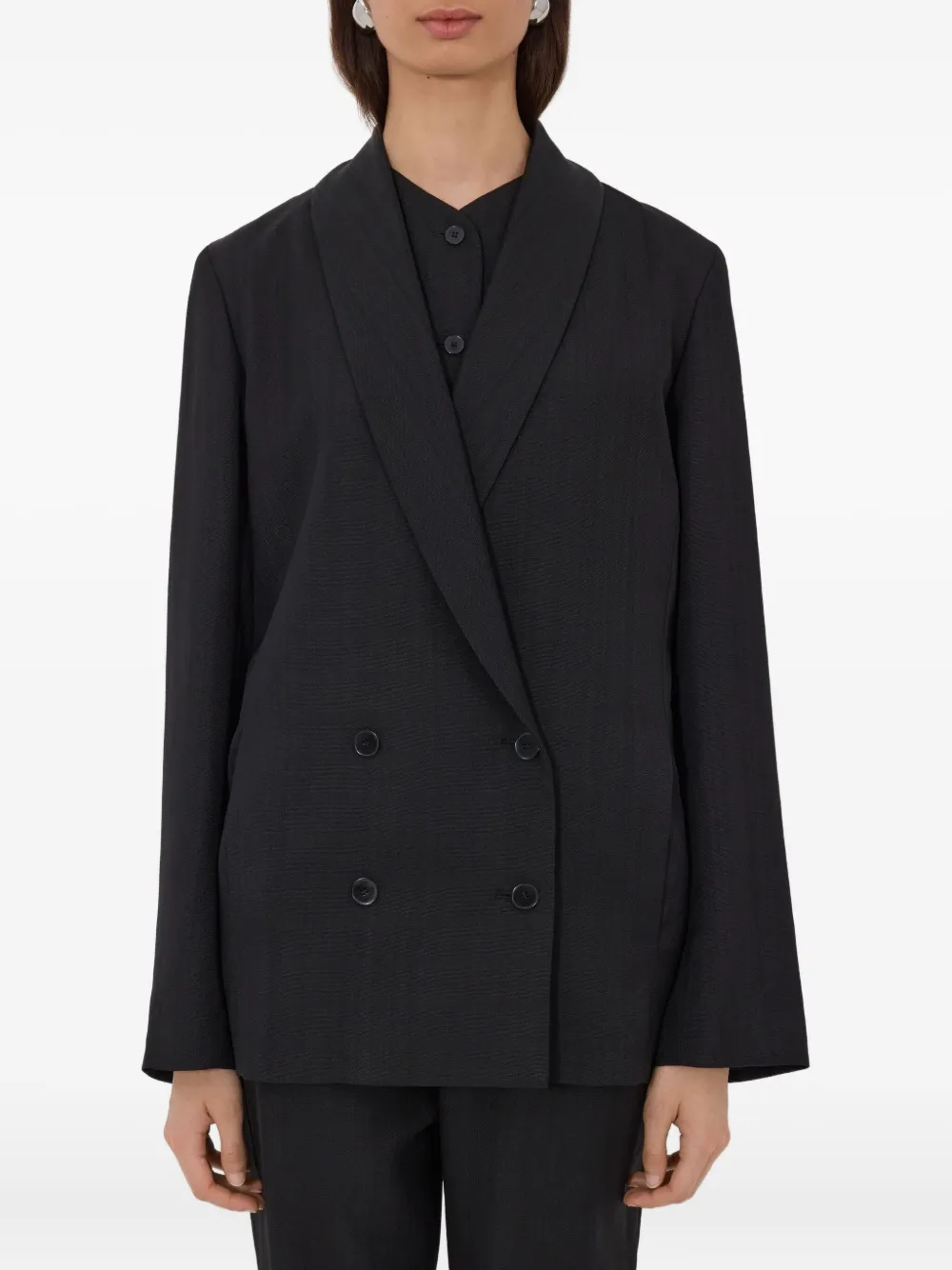 LouLou de Saison MINKA blazer met dubbele rij knopen Zwart