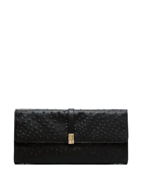 LouLou de Saison MOHINI ostrich-effect leather clutch bag