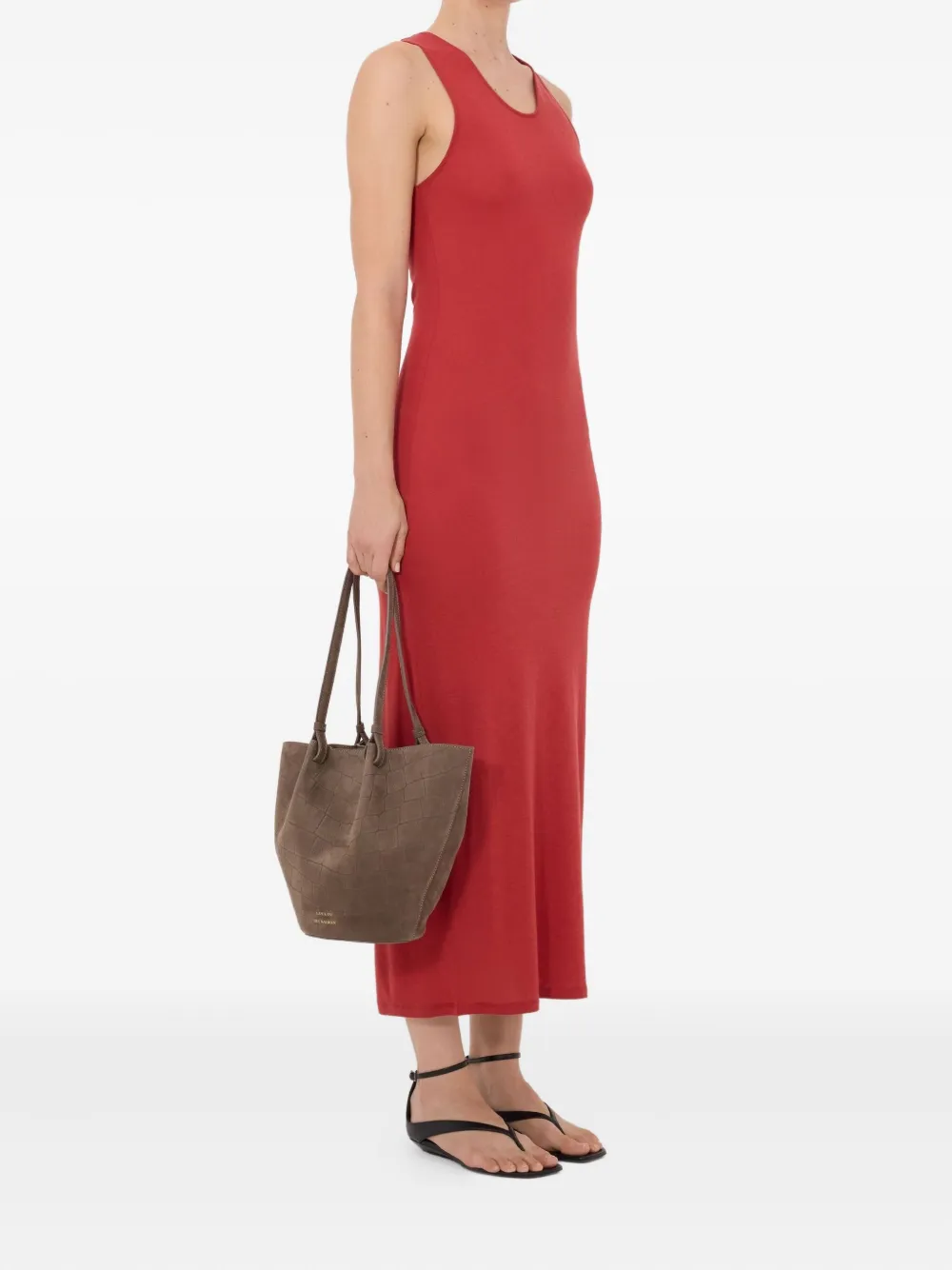 Myron Lds Shoulder-Straps Midi Dress
