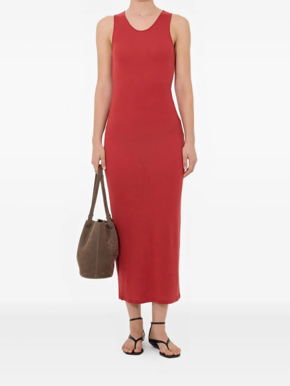 Myron Lds Shoulder-Straps Midi Dress