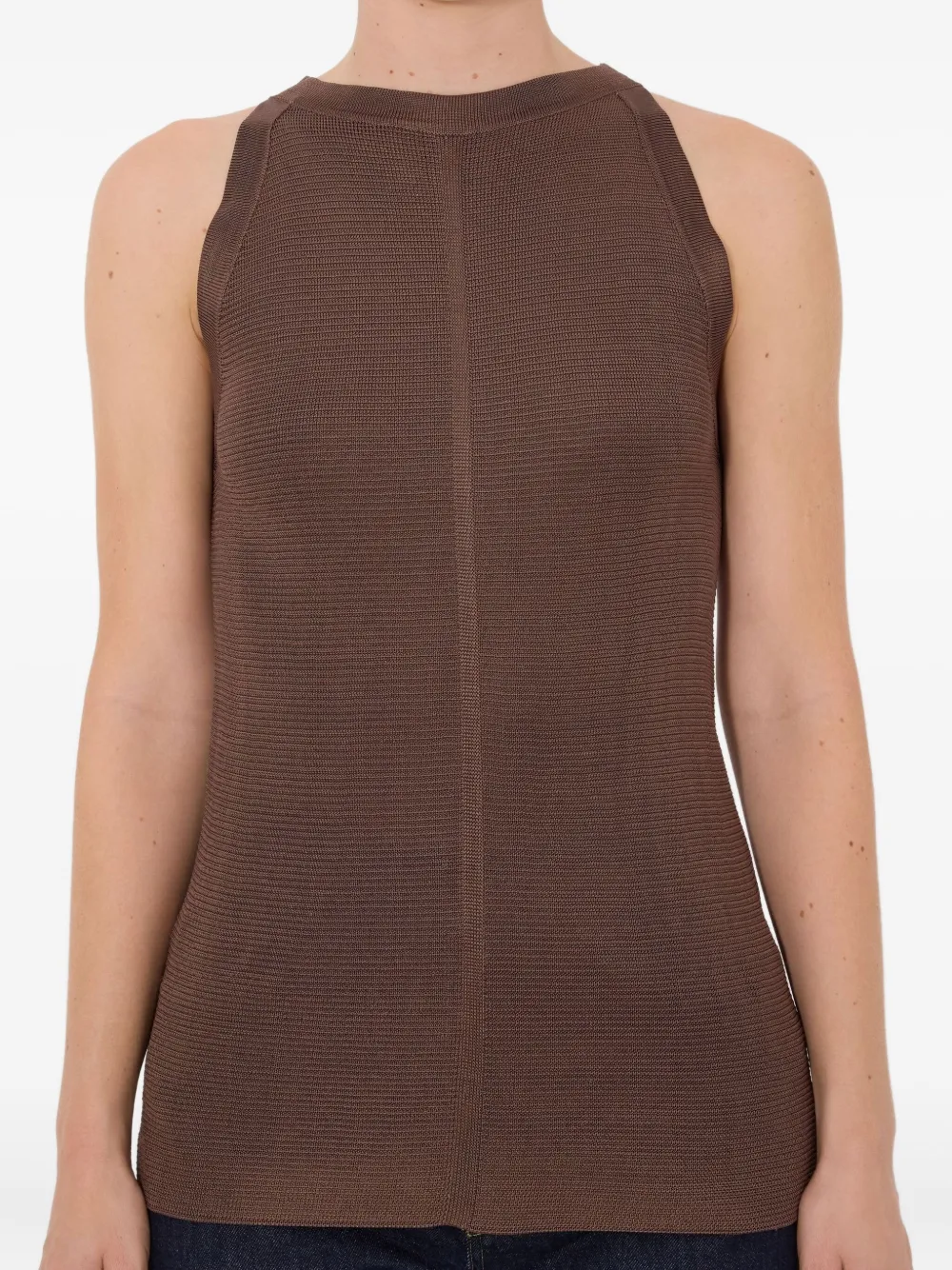 LouLou de Saison Ohana mouwloze top Bruin