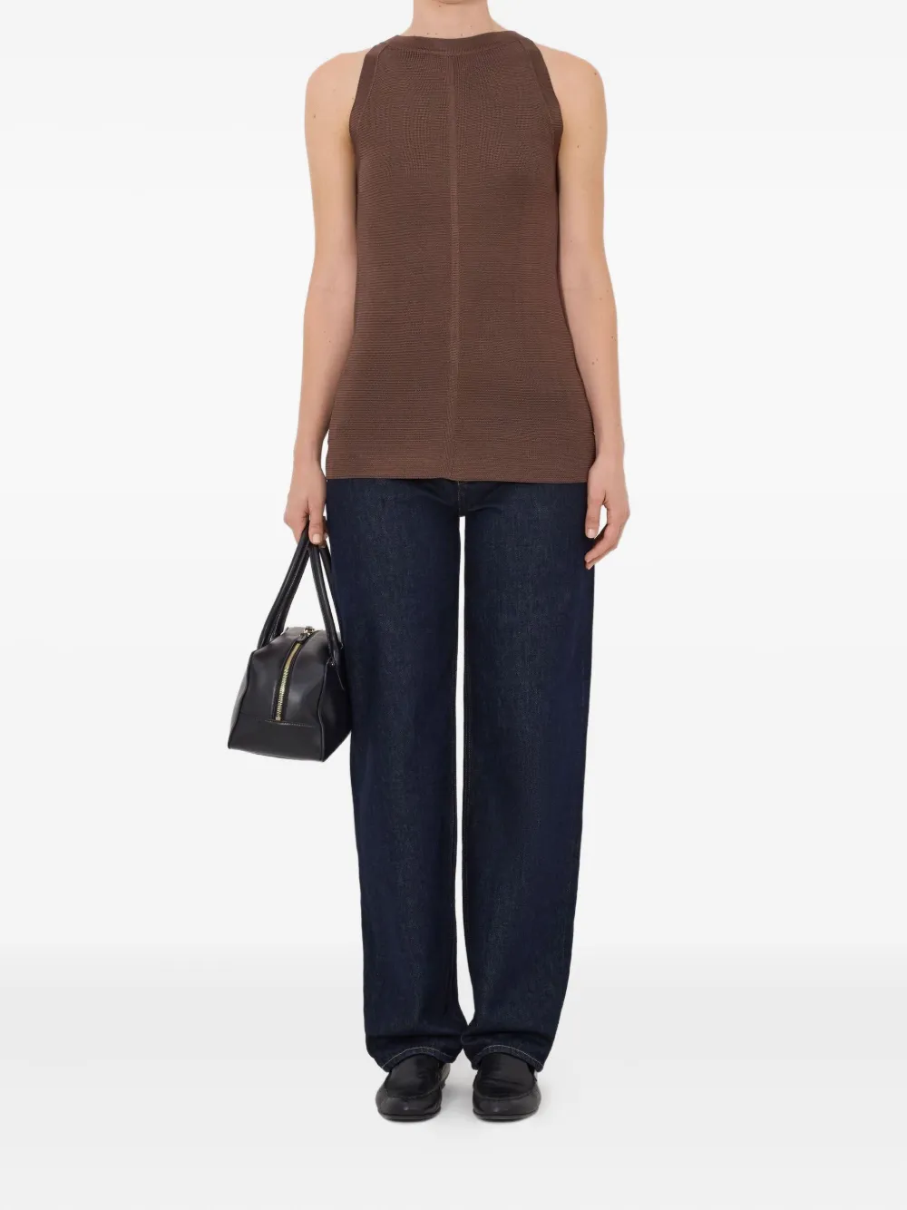LouLou de Saison Ohana mouwloze top Bruin