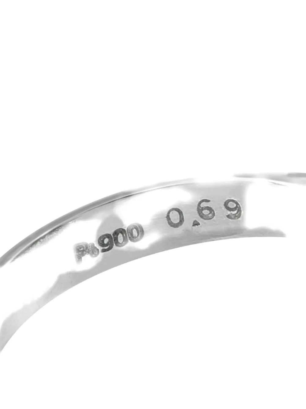 Pre-owned Lb Exclusive Platinum Diamond Jade Cluster Ring In Silver