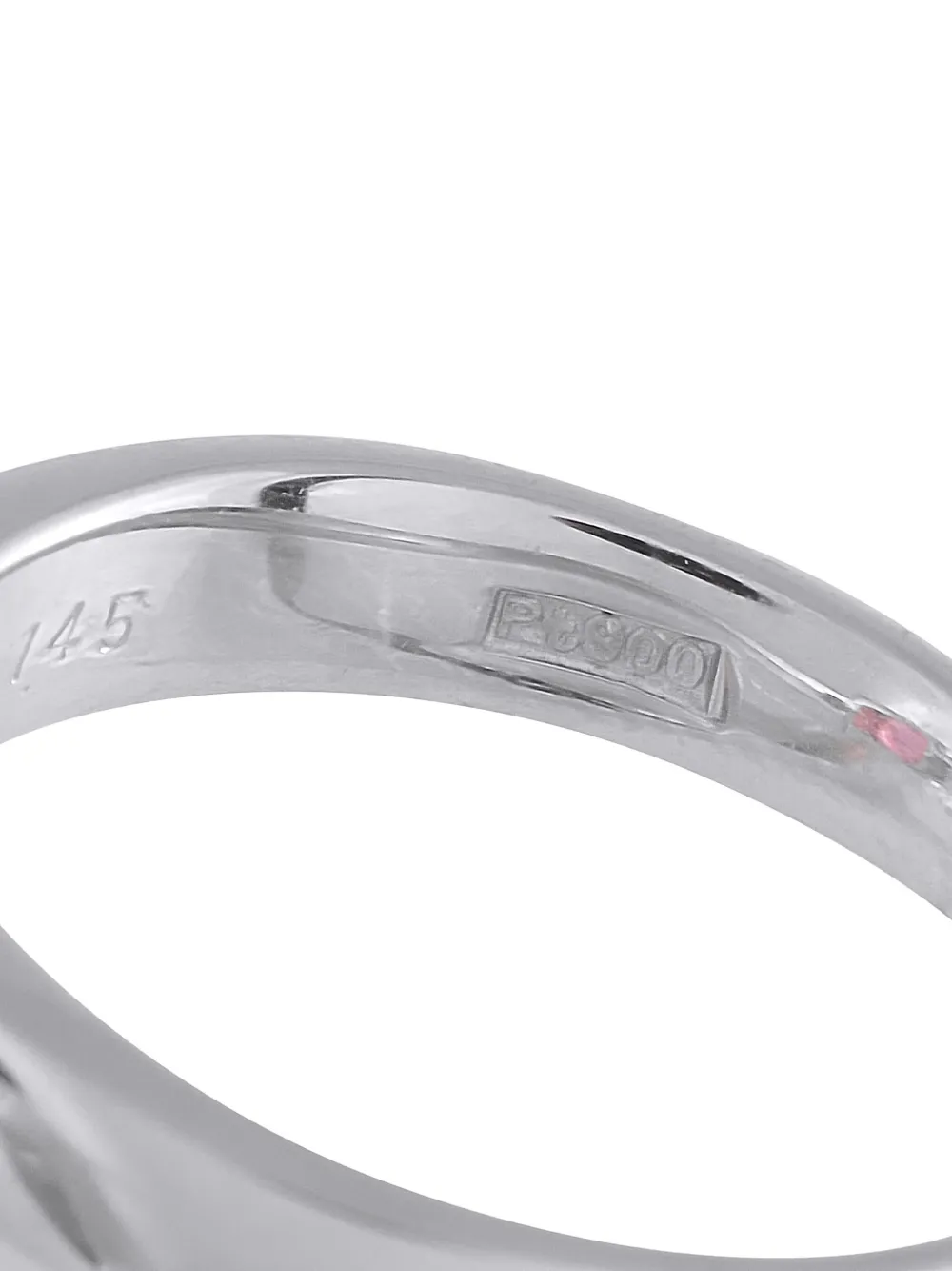 LB EXCLUSIVE Pre-owned Platinum Diamond Ruby Three-stone Ring In Silver