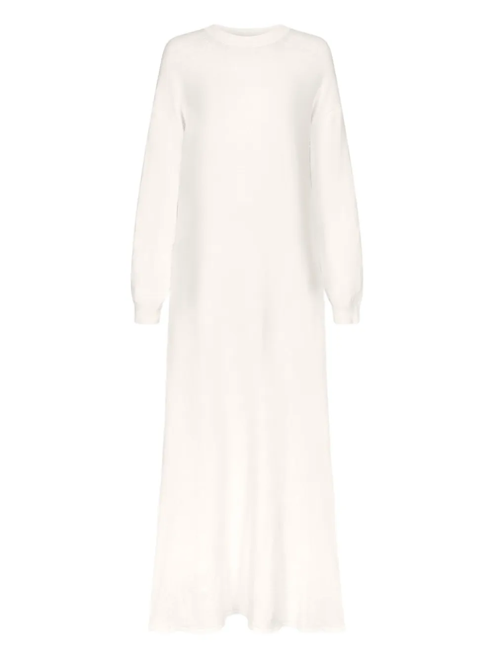 LouLou de Saison Lucy long-sleeve knitted maxi dress - White
