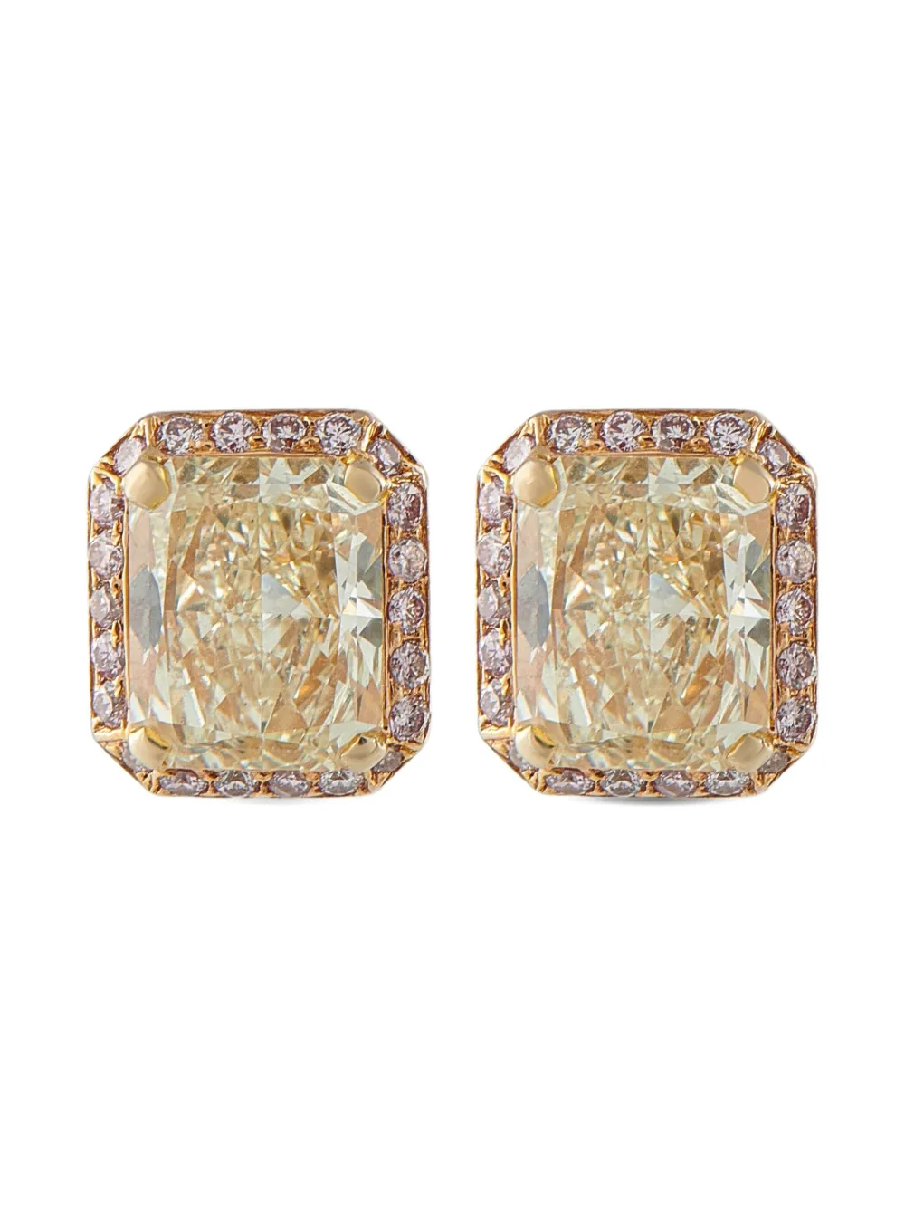 LB Exclusive 18K yellow gold diamond stud earrings - イエロー LB Exclusive 18K yellow gold diamond stud earrings - イエロー