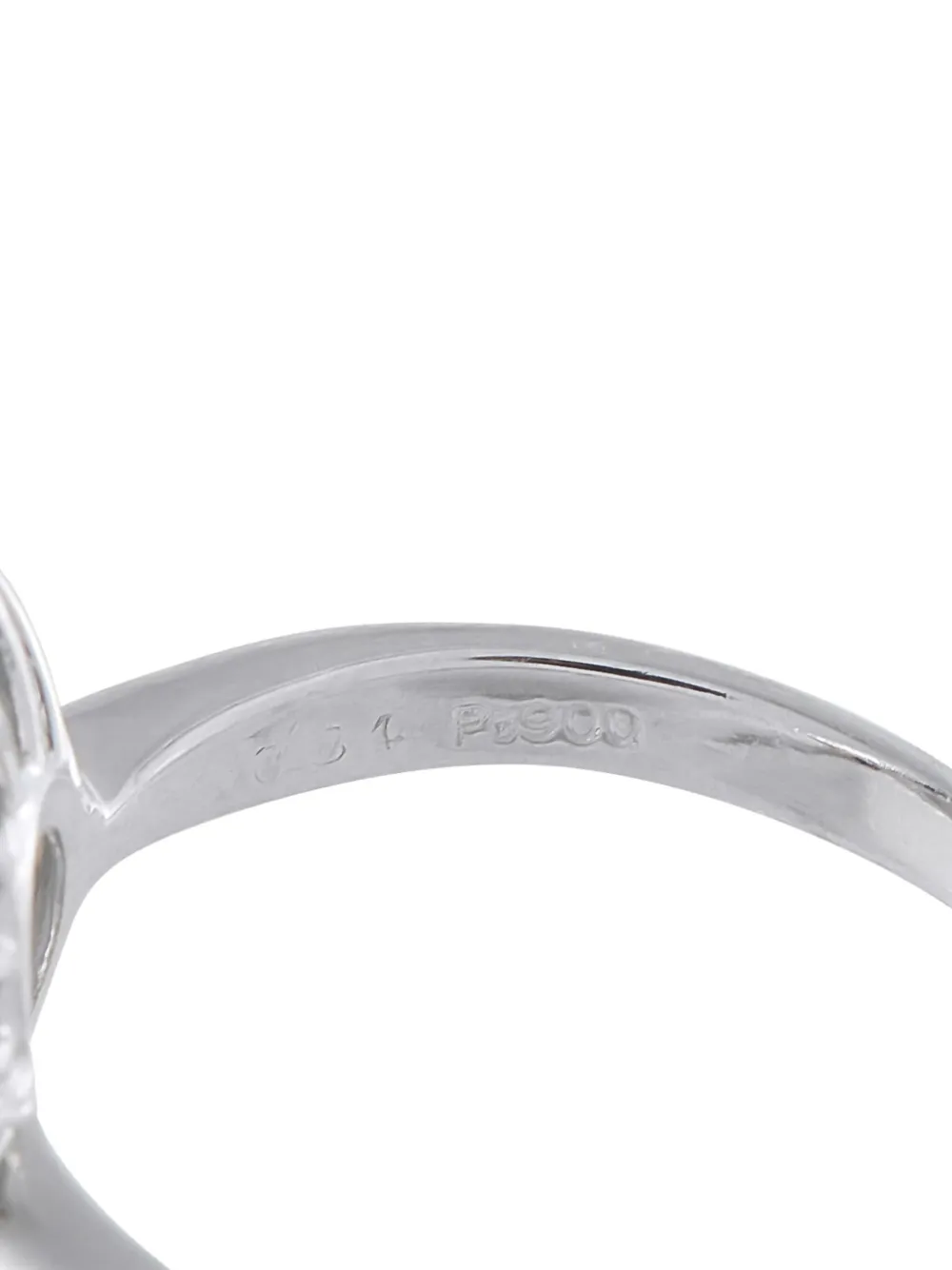 Platinum Diamond Sapphire Halo Ring