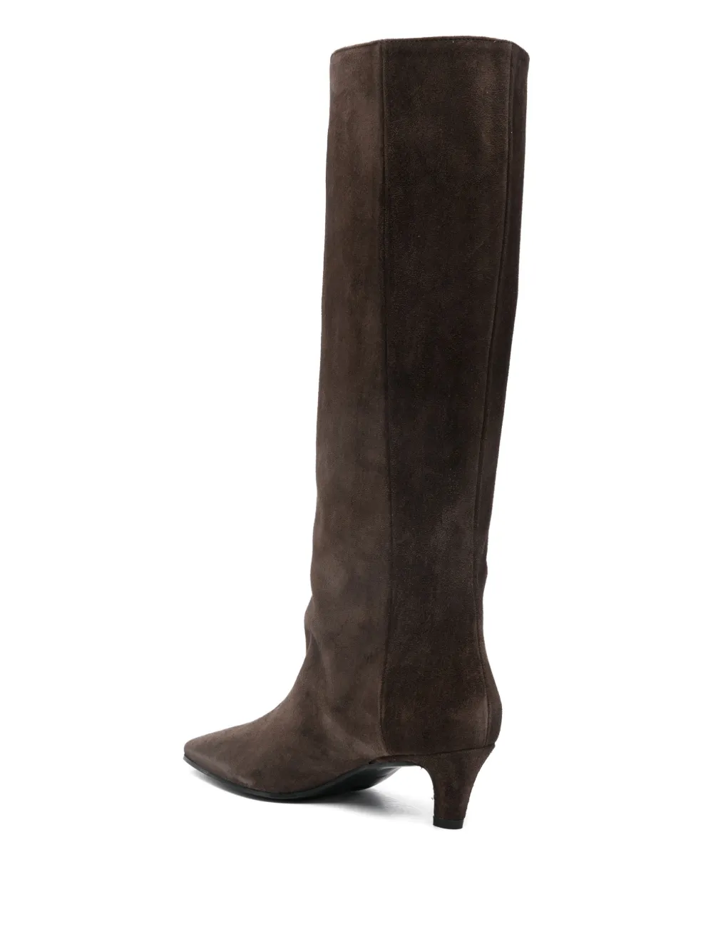 Biancadi 50mm Pointed Leather Boots In Brown