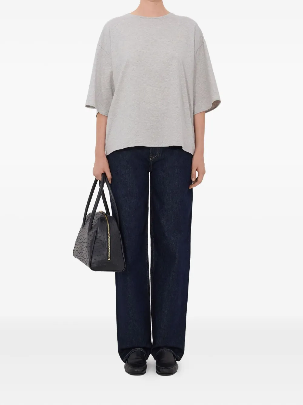 Loulou De Saison Osis Drop-shoulder T-shirt In Gray