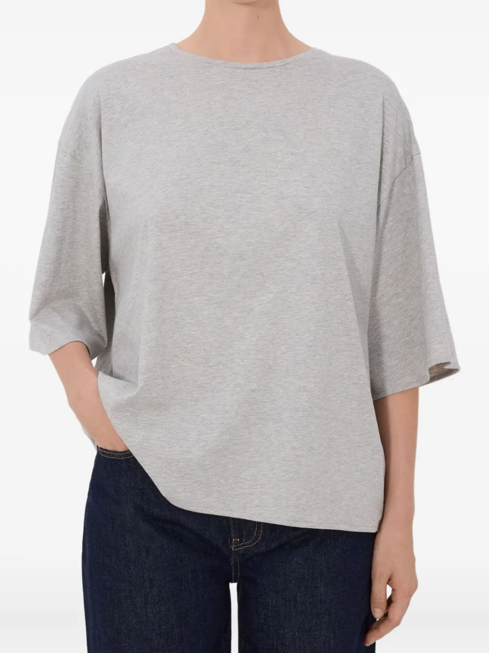 Loulou De Saison Osis Drop-shoulder T-shirt In Gray