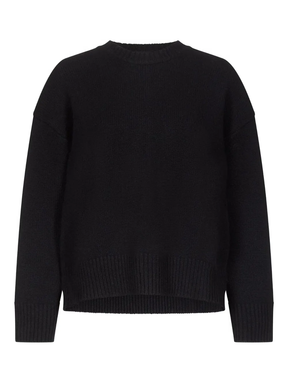 LouLou de Saison Pia trui met ronde hals Zwart