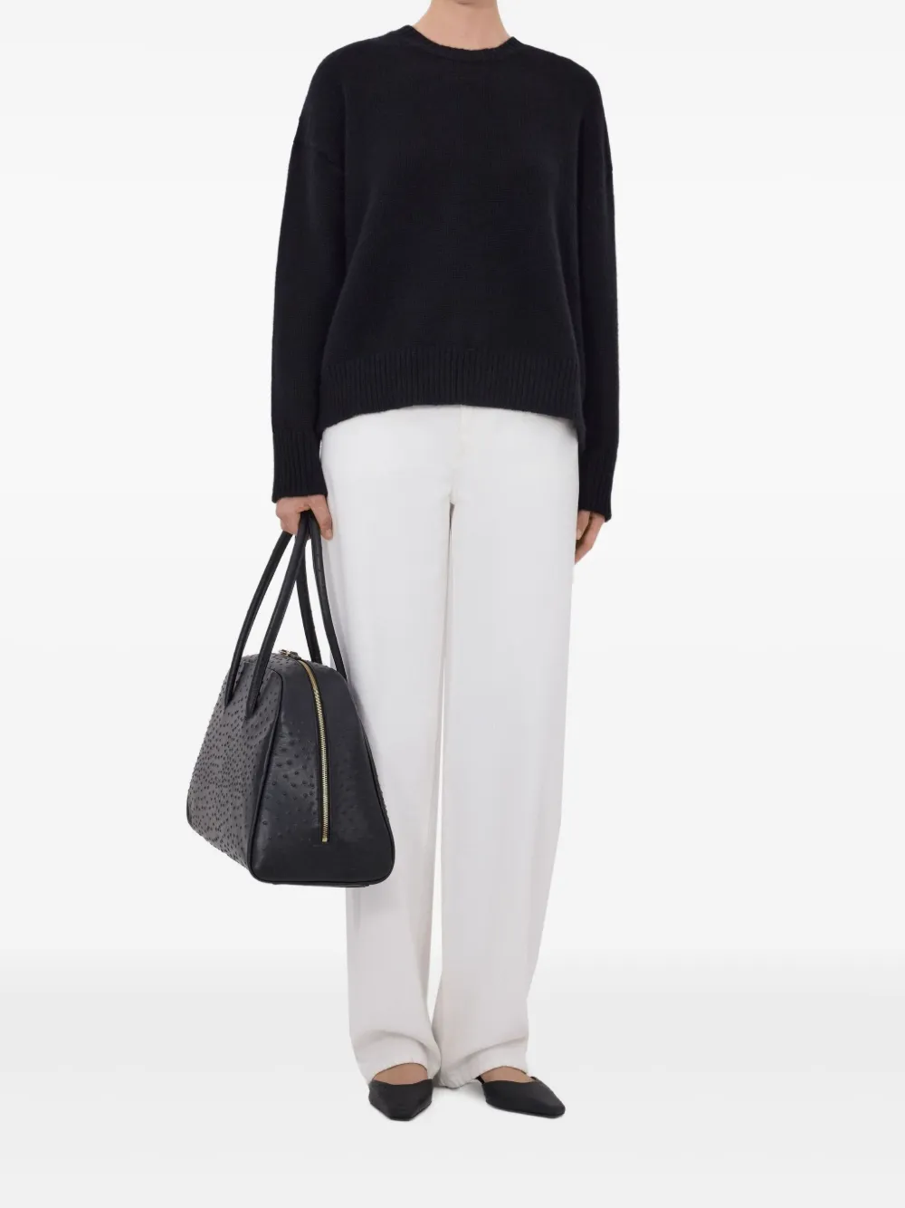 LouLou de Saison Maglione girocollo Pia - Nero