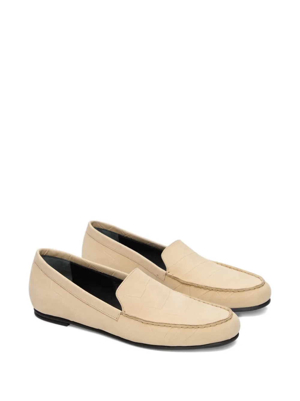  Loulou De Saison Pesaro Topstitching Loafers - Neutrals 