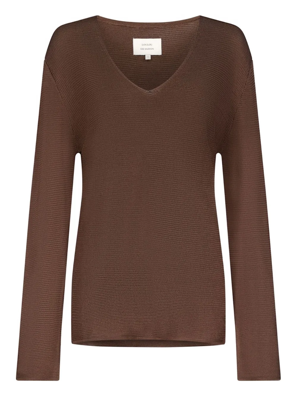 LouLou de Saison Maglione Saya con scollo a V - Marrone