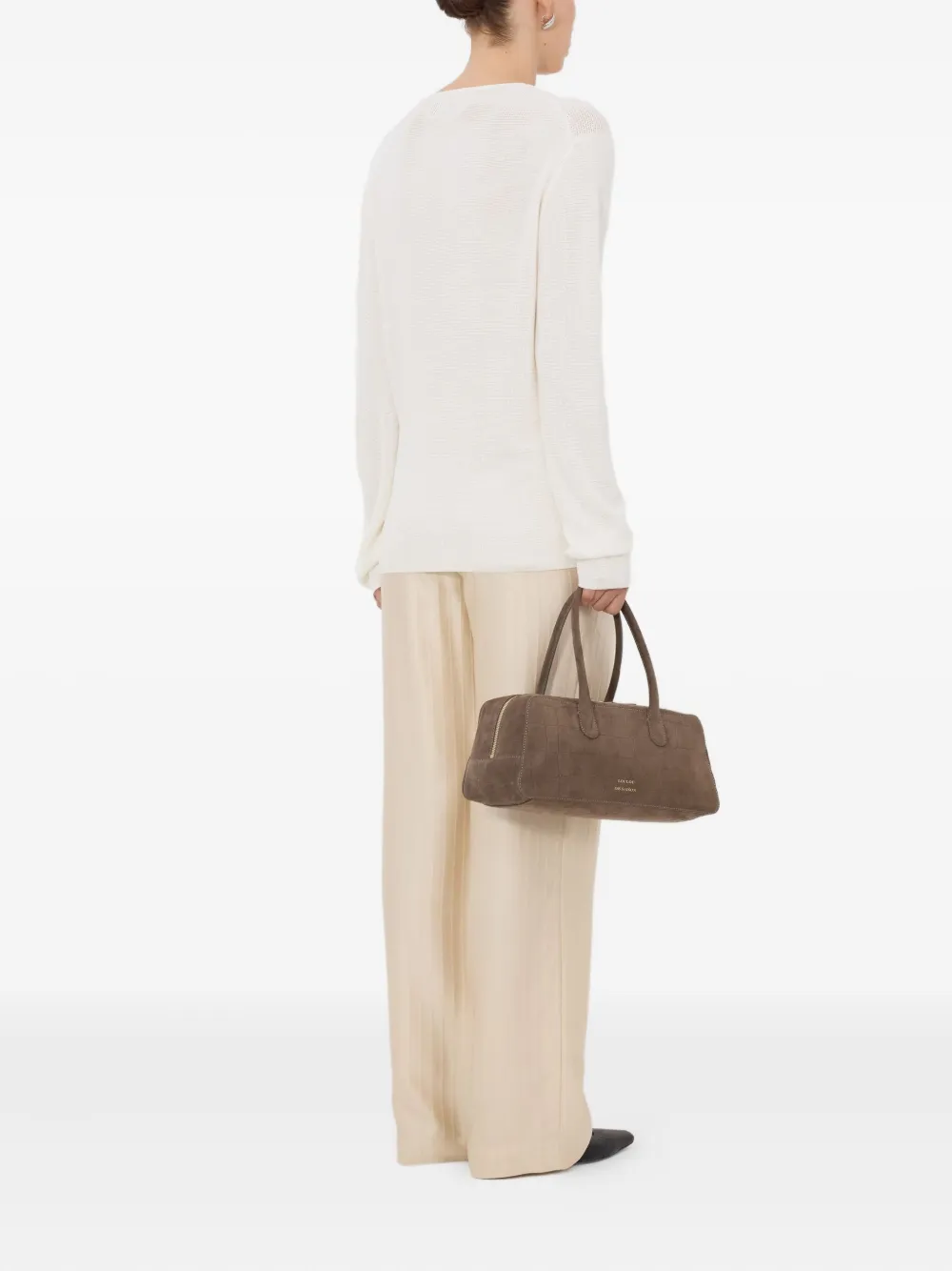 LouLou de Saison Trui met V-hals en lange mouwen Beige