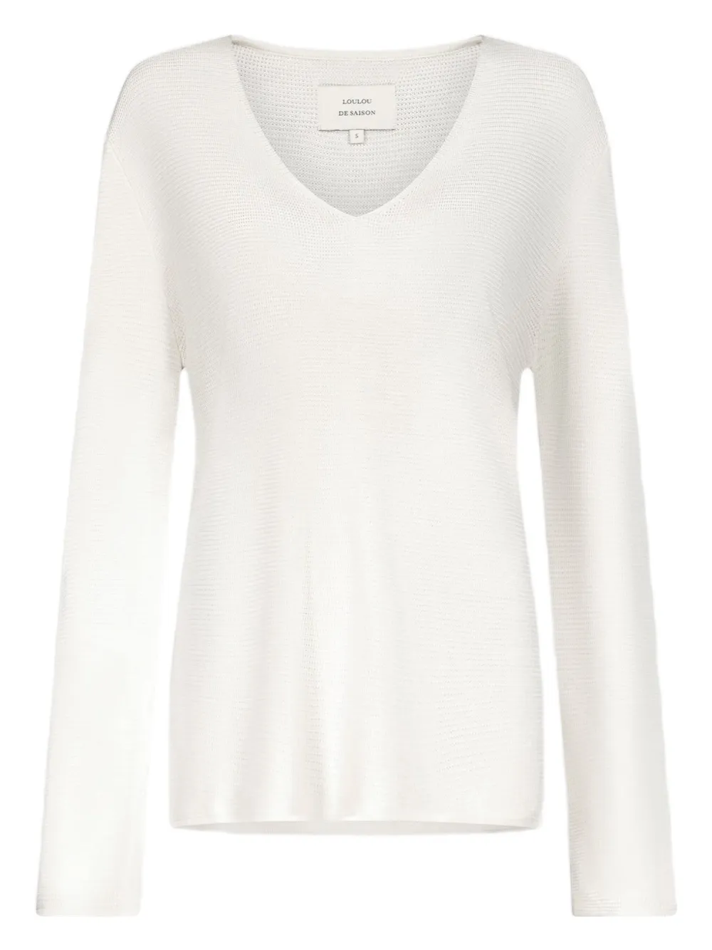 LouLou de Saison V-neck long-sleeve sweater - Neutrals
