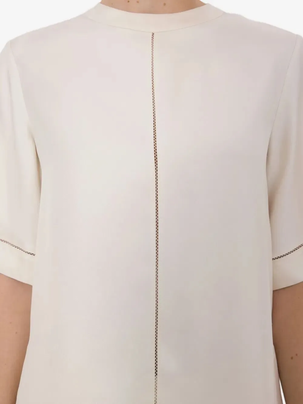 LouLou de Saison Havana top met stiksel van kant Wit