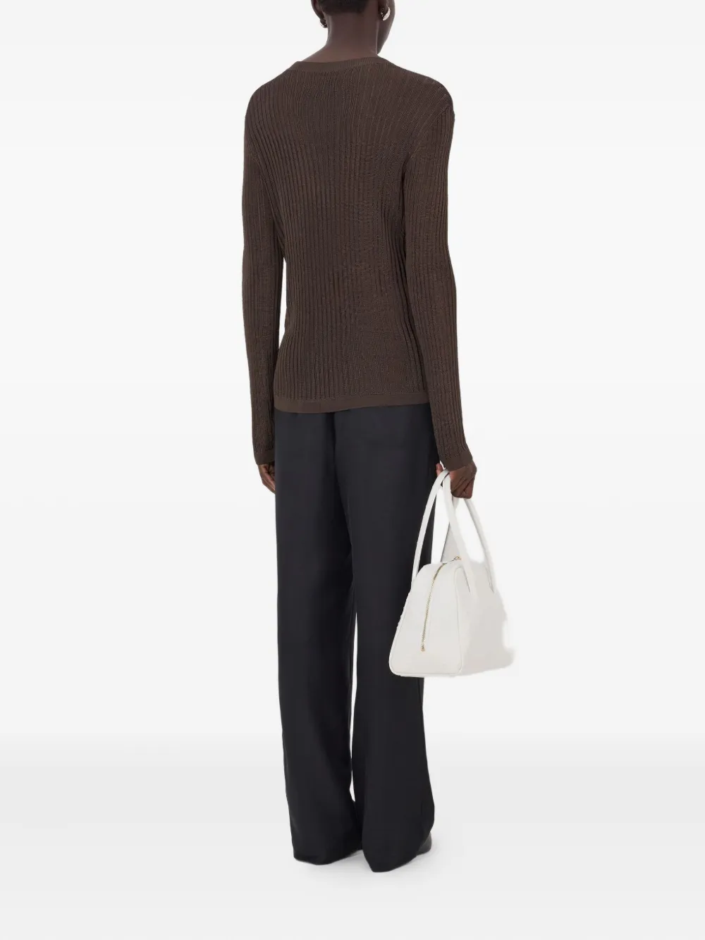 Hedora Ribbed Semi-Sheer Jumper