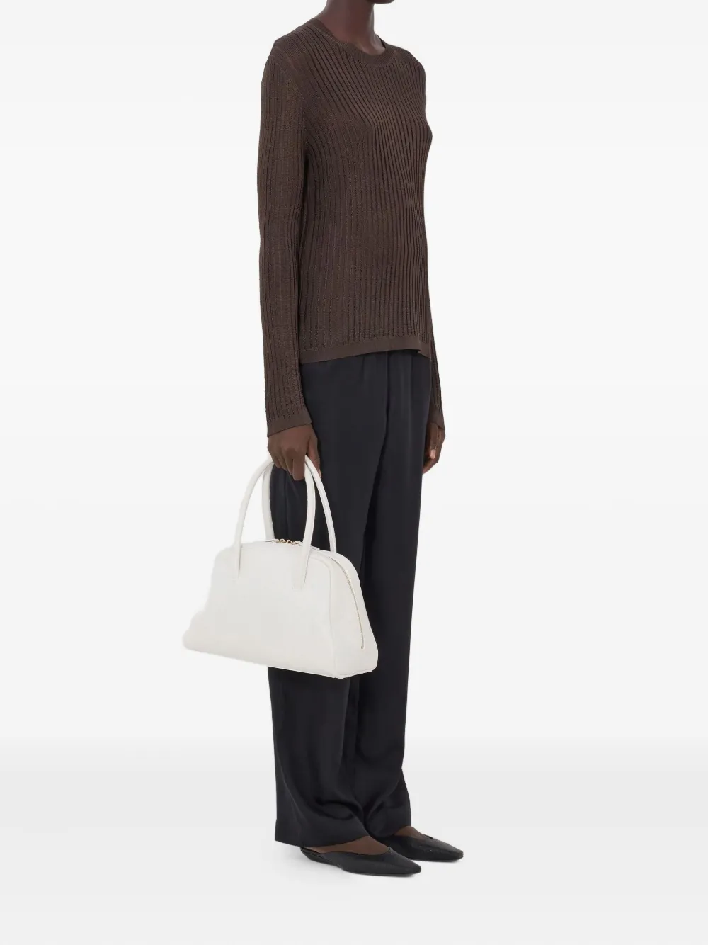 Hedora Ribbed Semi-Sheer Jumper