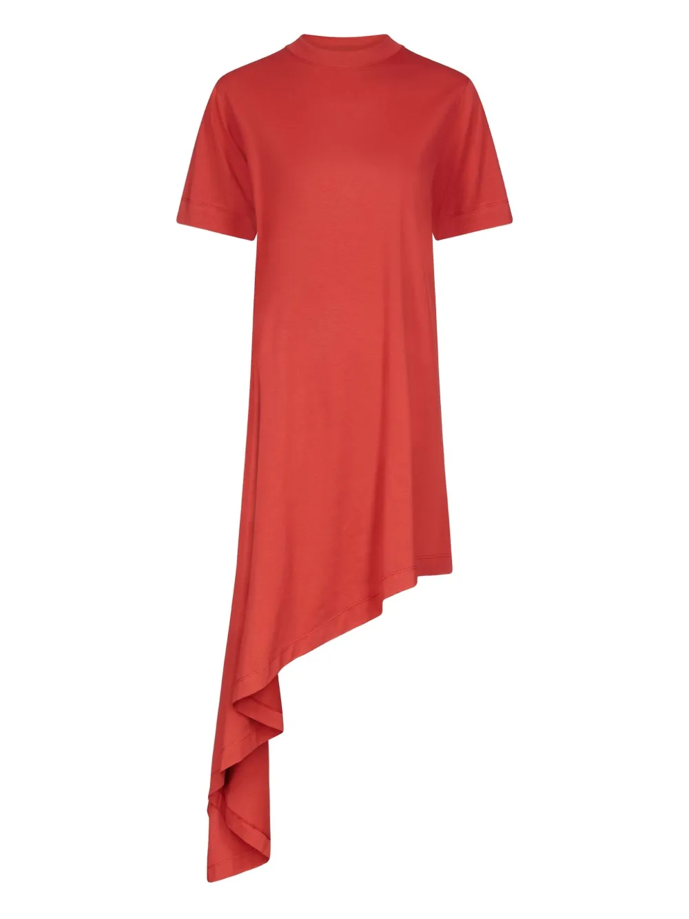Loulou De Saison Igari Ssymmetric Pleated Dress In Red