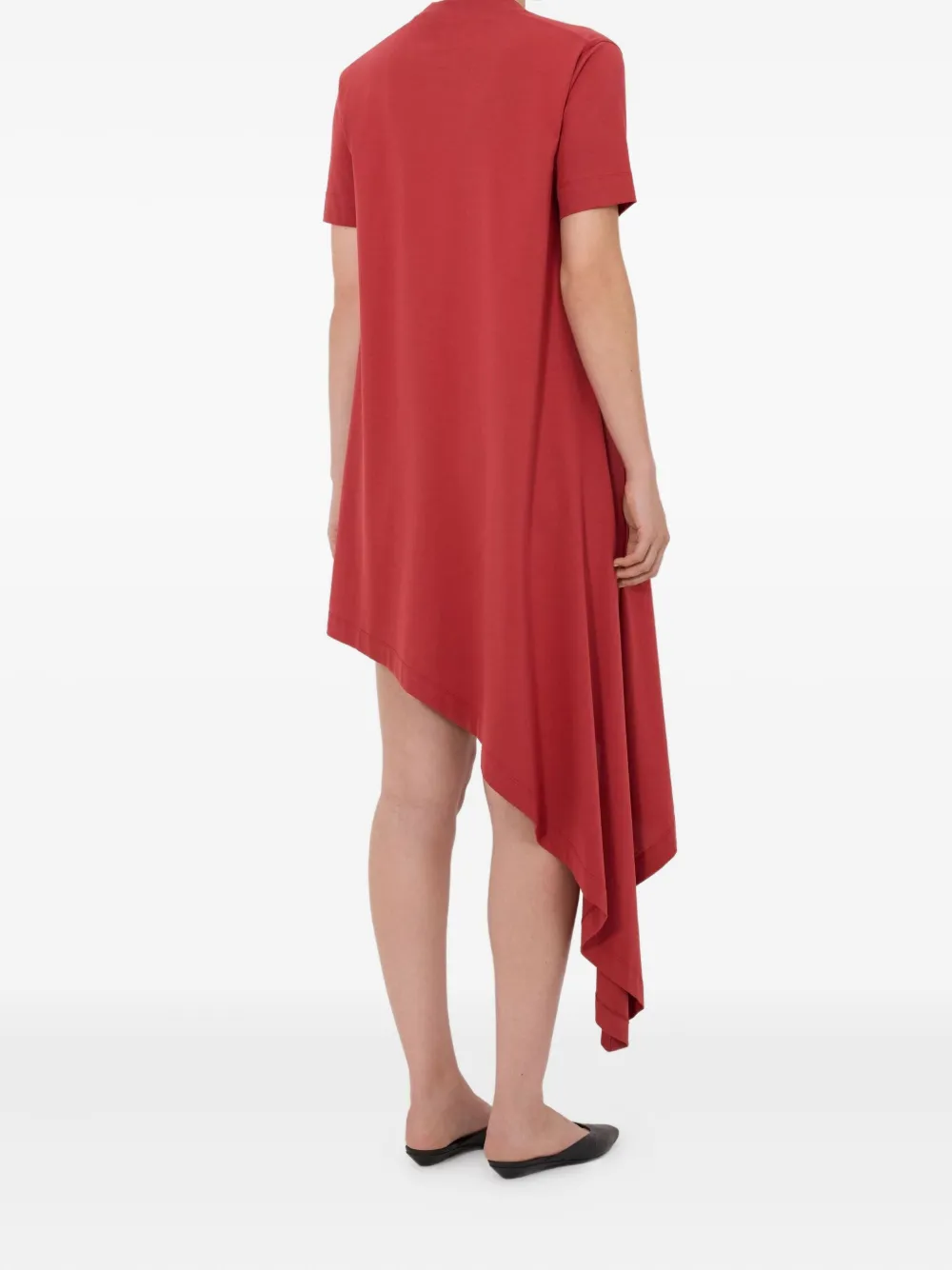 Loulou De Saison Igari Ssymmetric Pleated Dress In Red