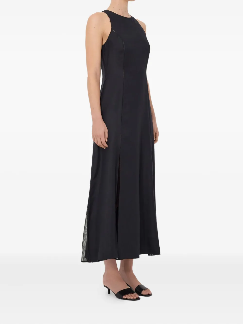 LouLou de Saison Iraka midi-jurk met kanten stiksels Zwart