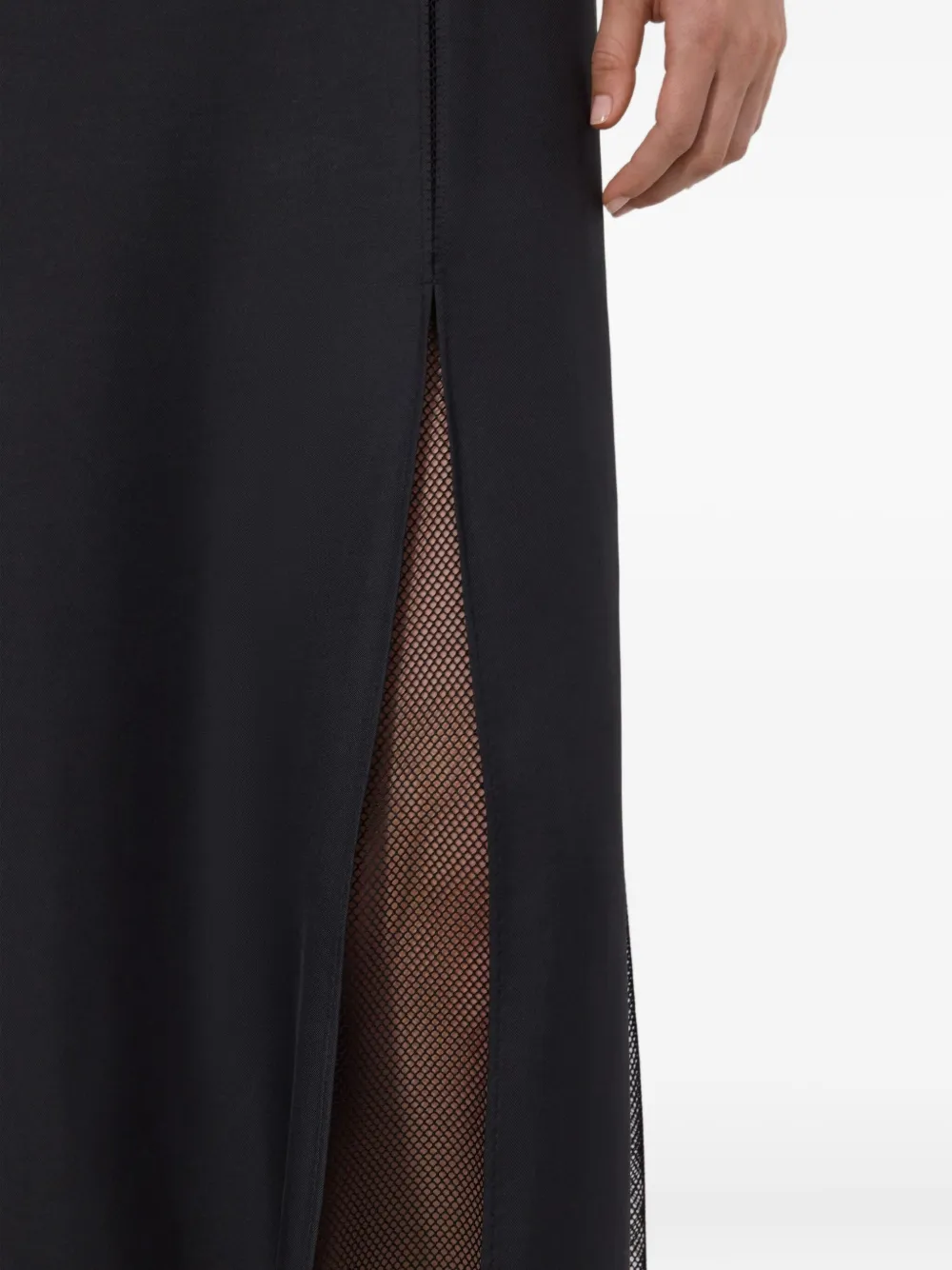 LouLou de Saison Iraka midi-jurk met kanten stiksels Zwart