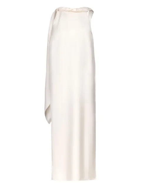LouLou de Saison  collared scarf midi dress
