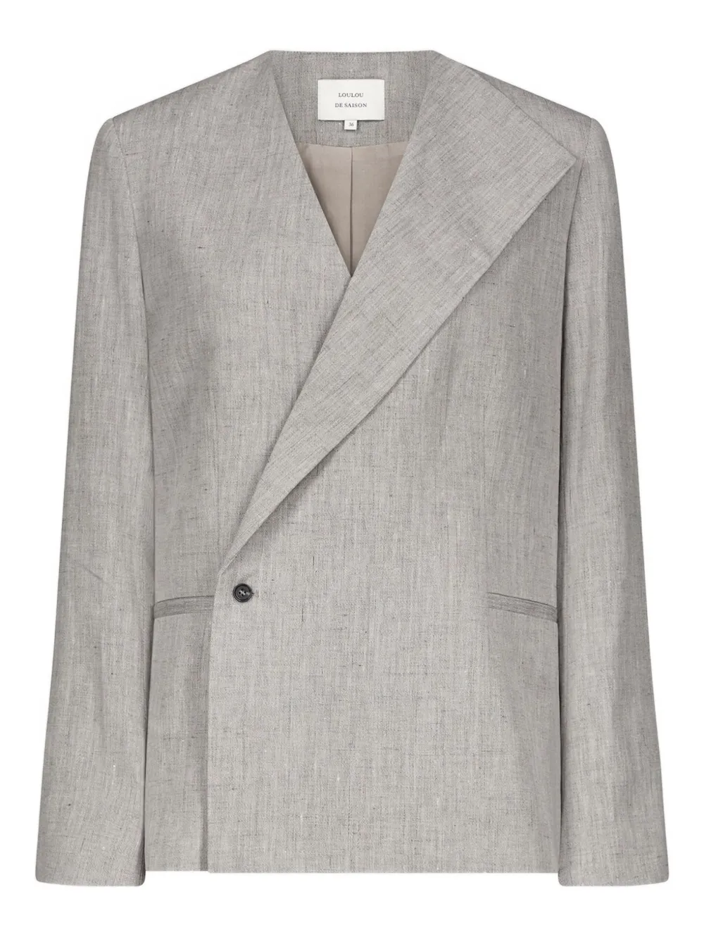 LouLou de Saison Suna asymmetrical blazer - Grey