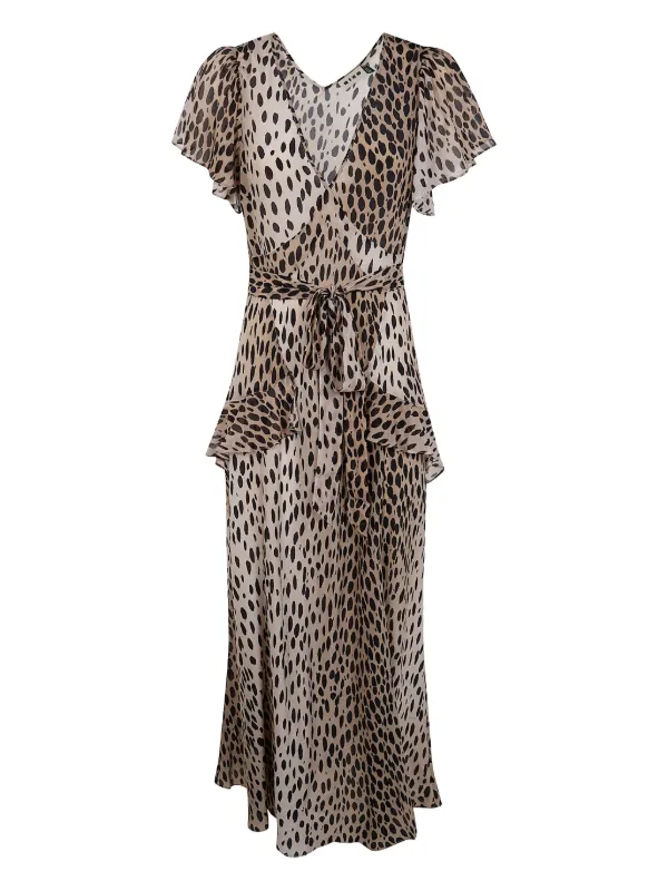 Rixo Evie Midi Dress - Brown