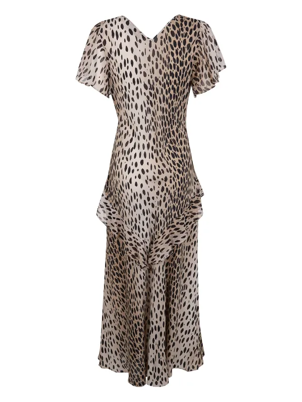 chiffon white midi dress Shine Glittery Balloon Sleeve Midi Chiffon Dress in White