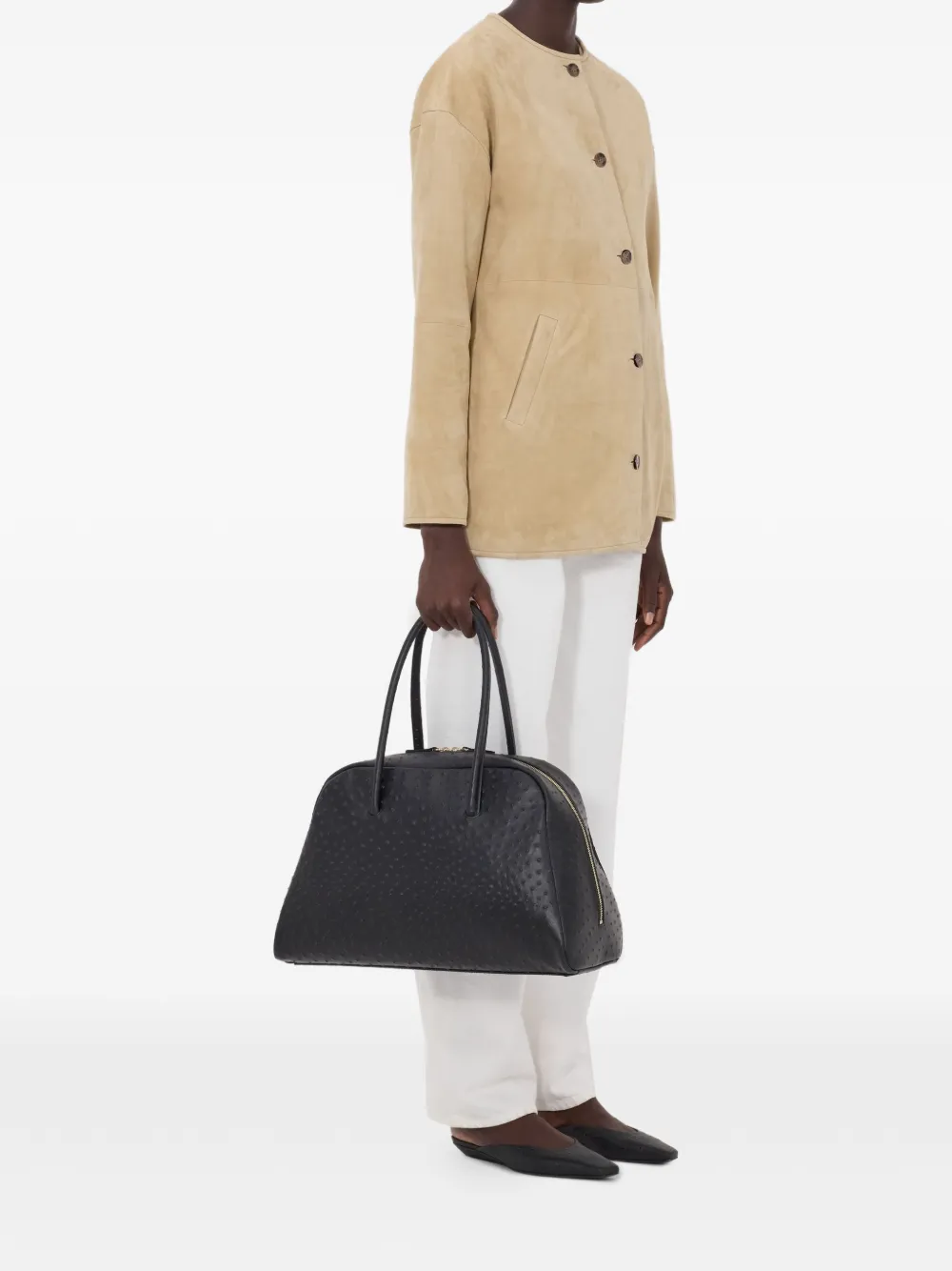  Loulou De Saison Waren Crew-neck Coat - Neutrals 