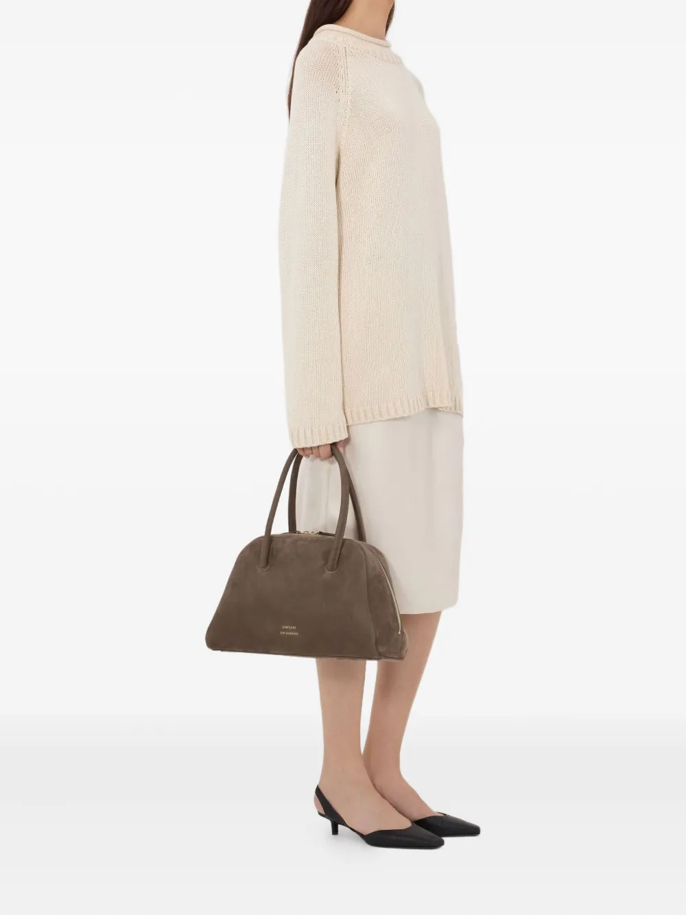 Loulou De Saison Raglan-sleeve Ribbed Sweater - Neutrals 