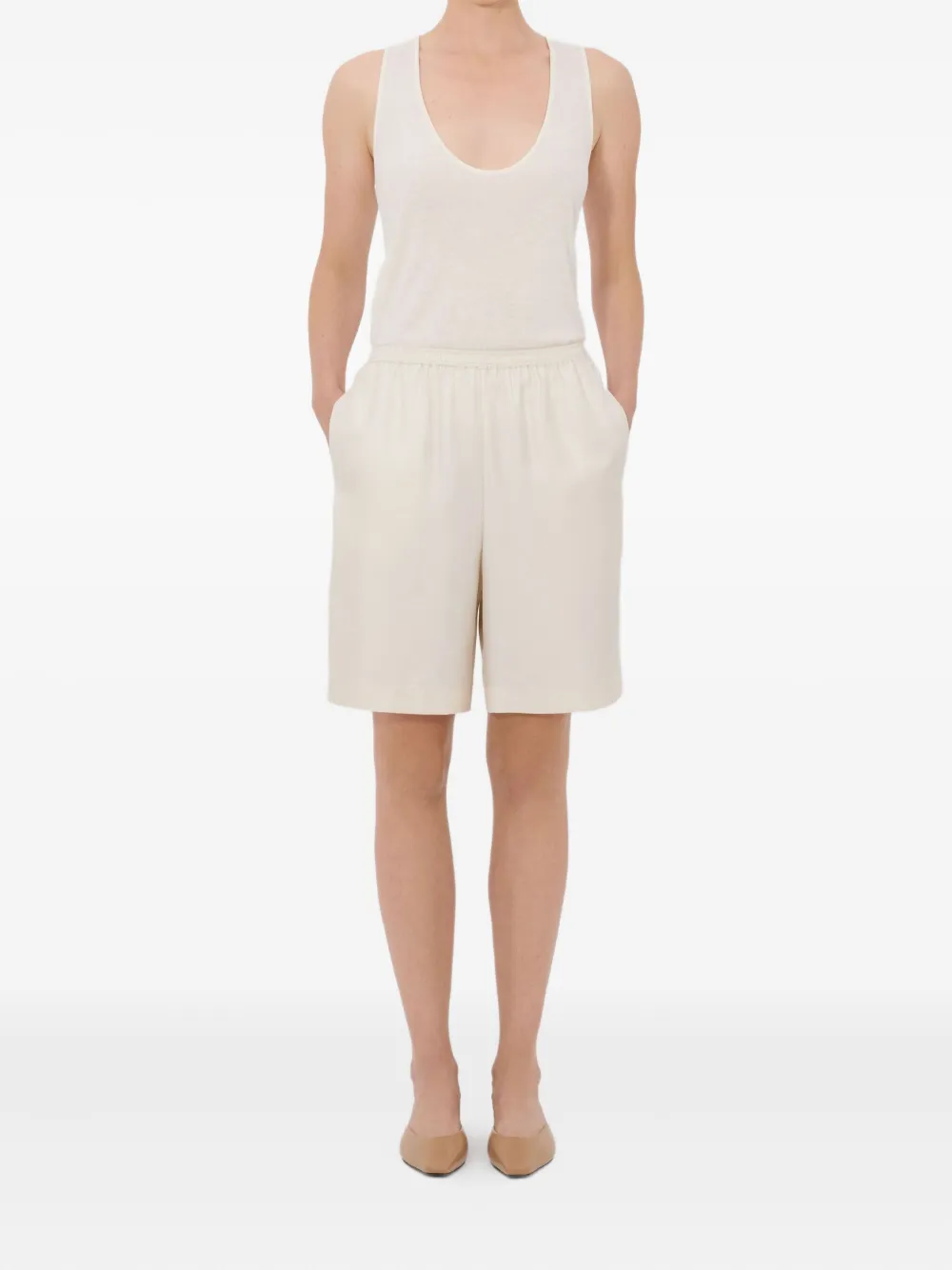 LouLou de Saison Shorts met print Beige