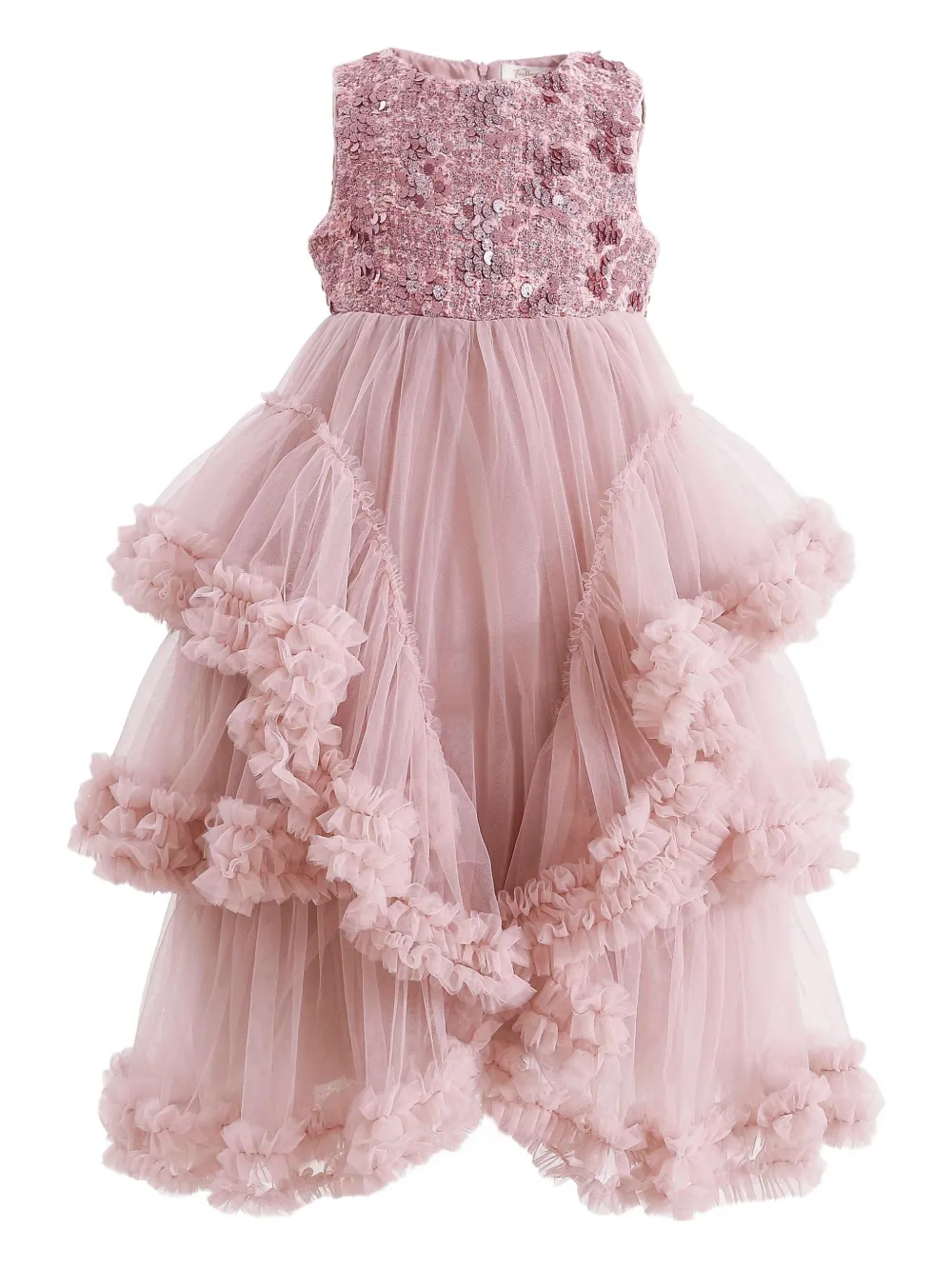 Tulleen sequin-embellished cascade dress | rosado | Image 1