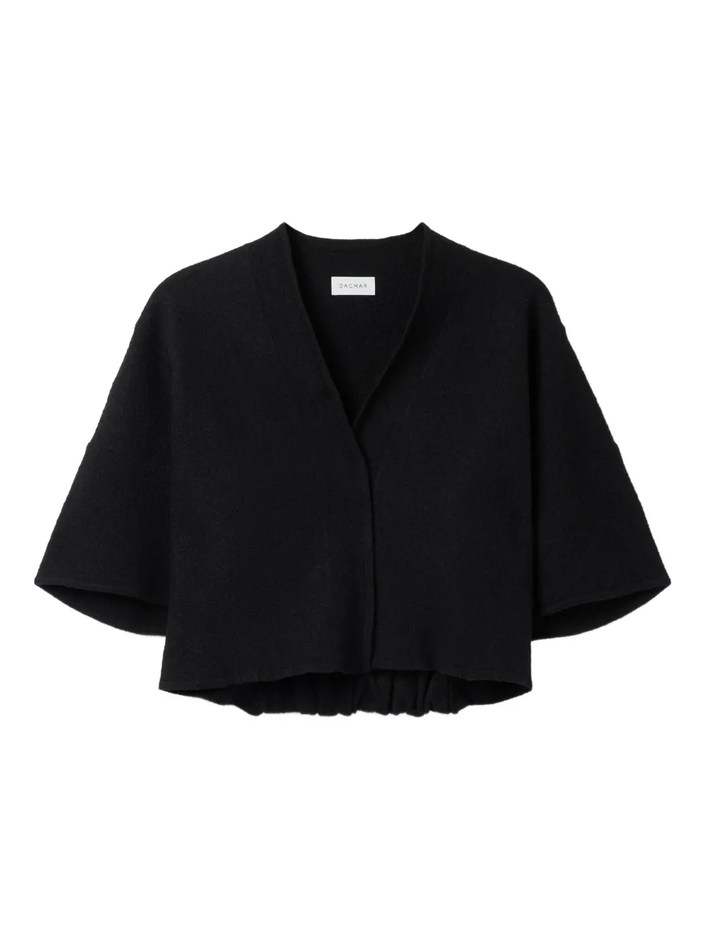 House Of Dagmar Short Wool Cardigan In Black