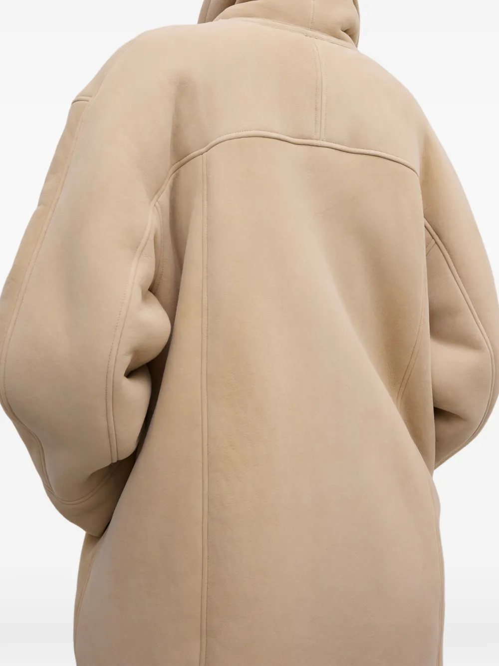 House Of Dagmar Shearling Double-breasted Jacket In Neutral