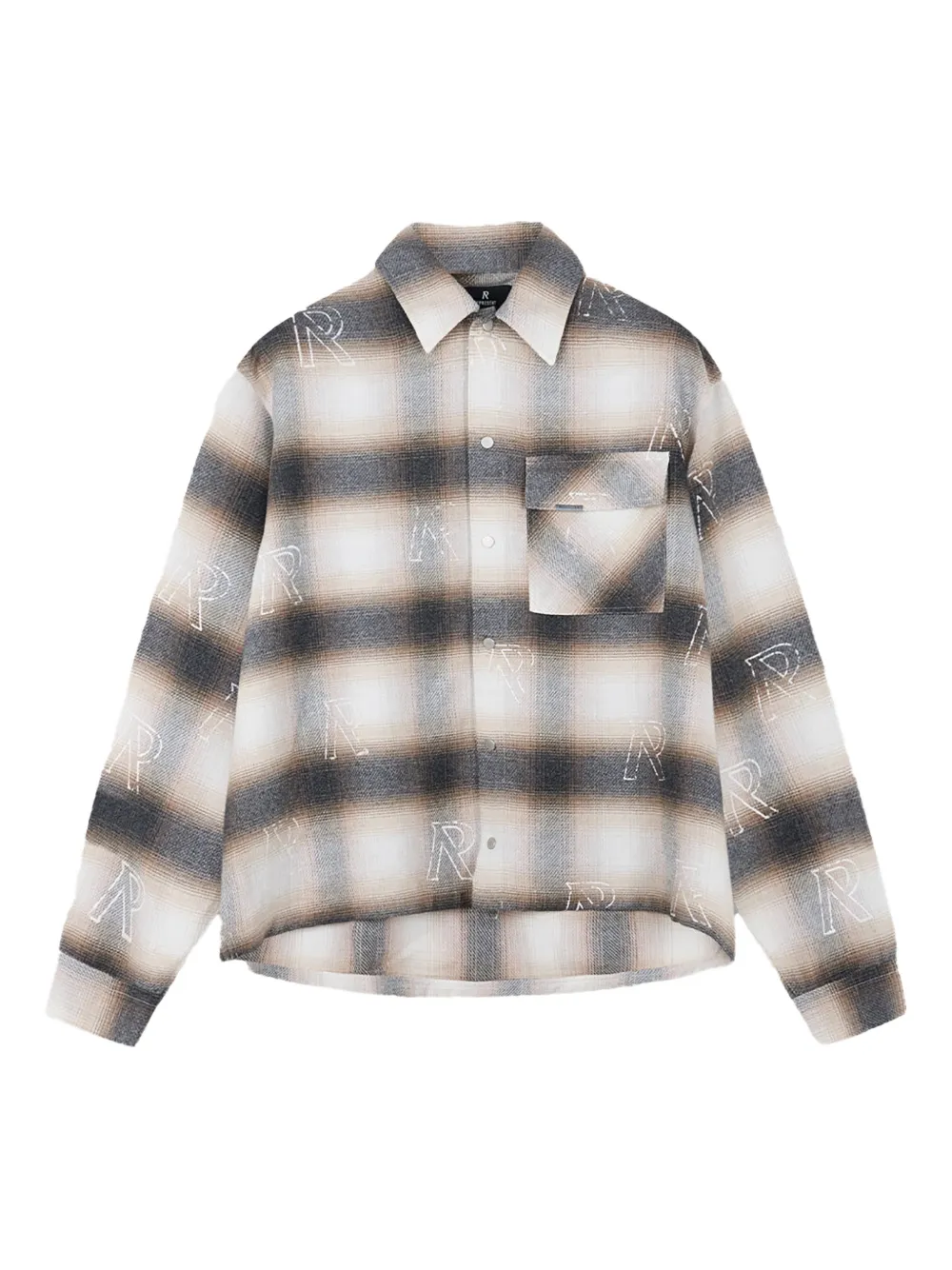 Represent Latte initial flannel shirt | White | Image 1