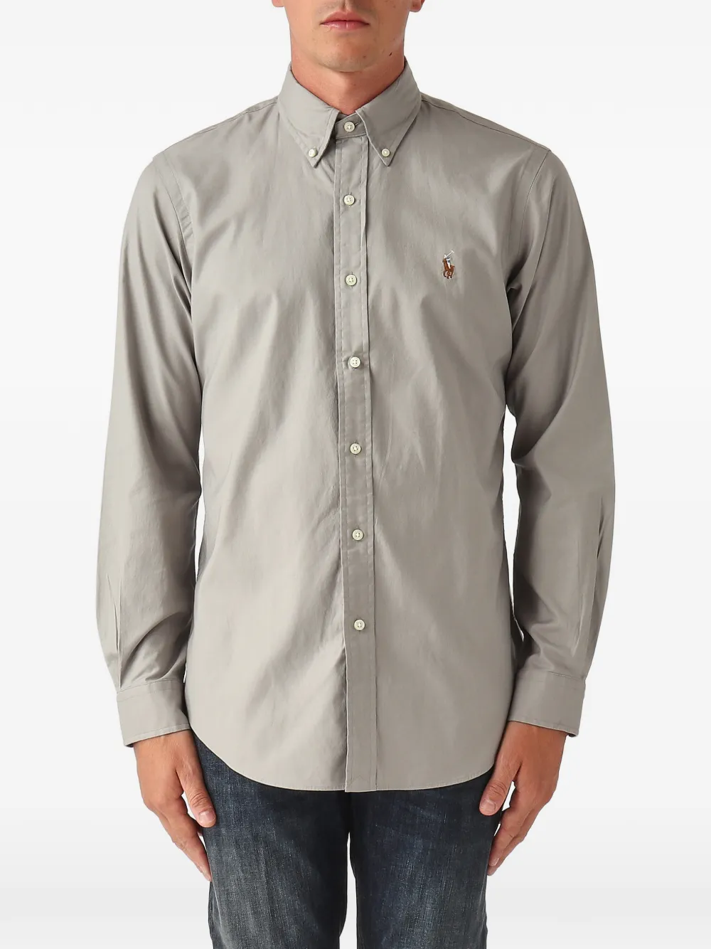 Polo Ralph Lauren logo-embroidered shirt - Grau