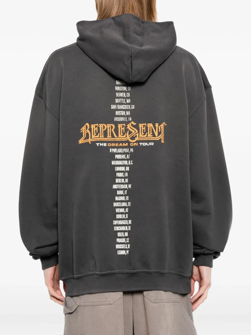 Represent Hoodie met print Grijs