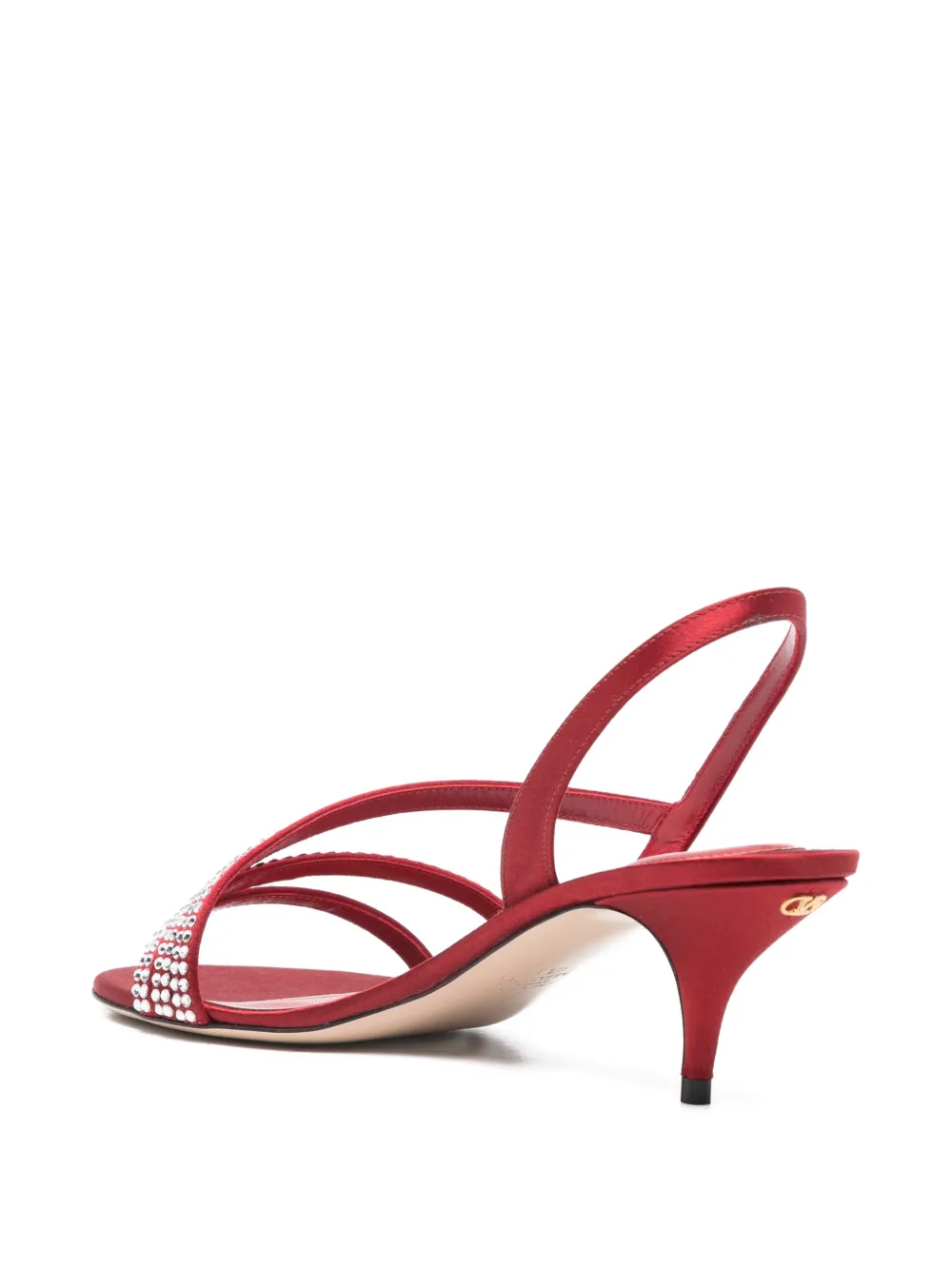 Valentino Garavani Sandalen met kitten hak en kristallen Rood
