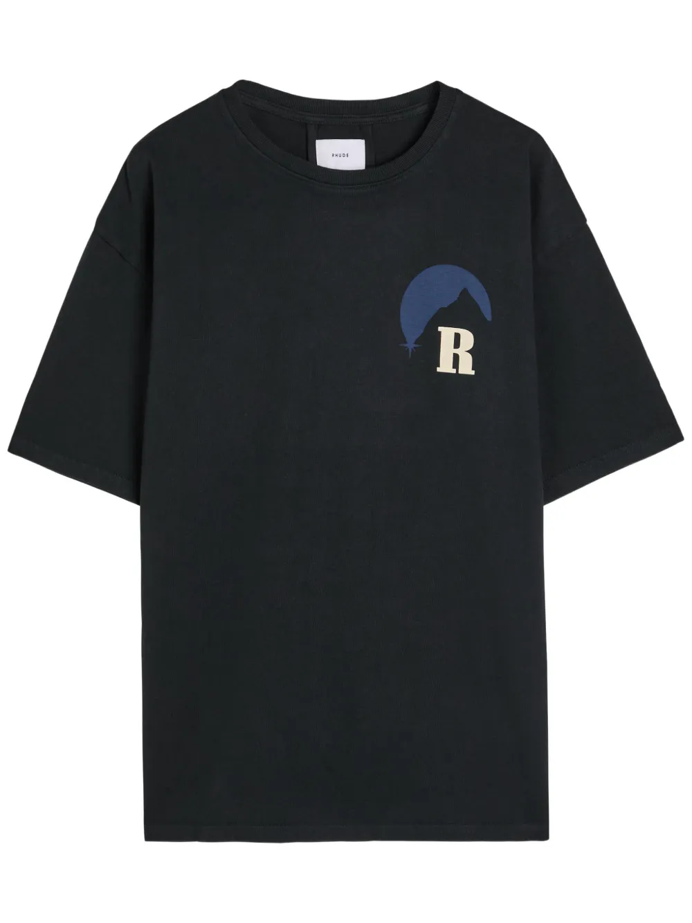 RHUDE mountain-graphic T-shirt - Zwart