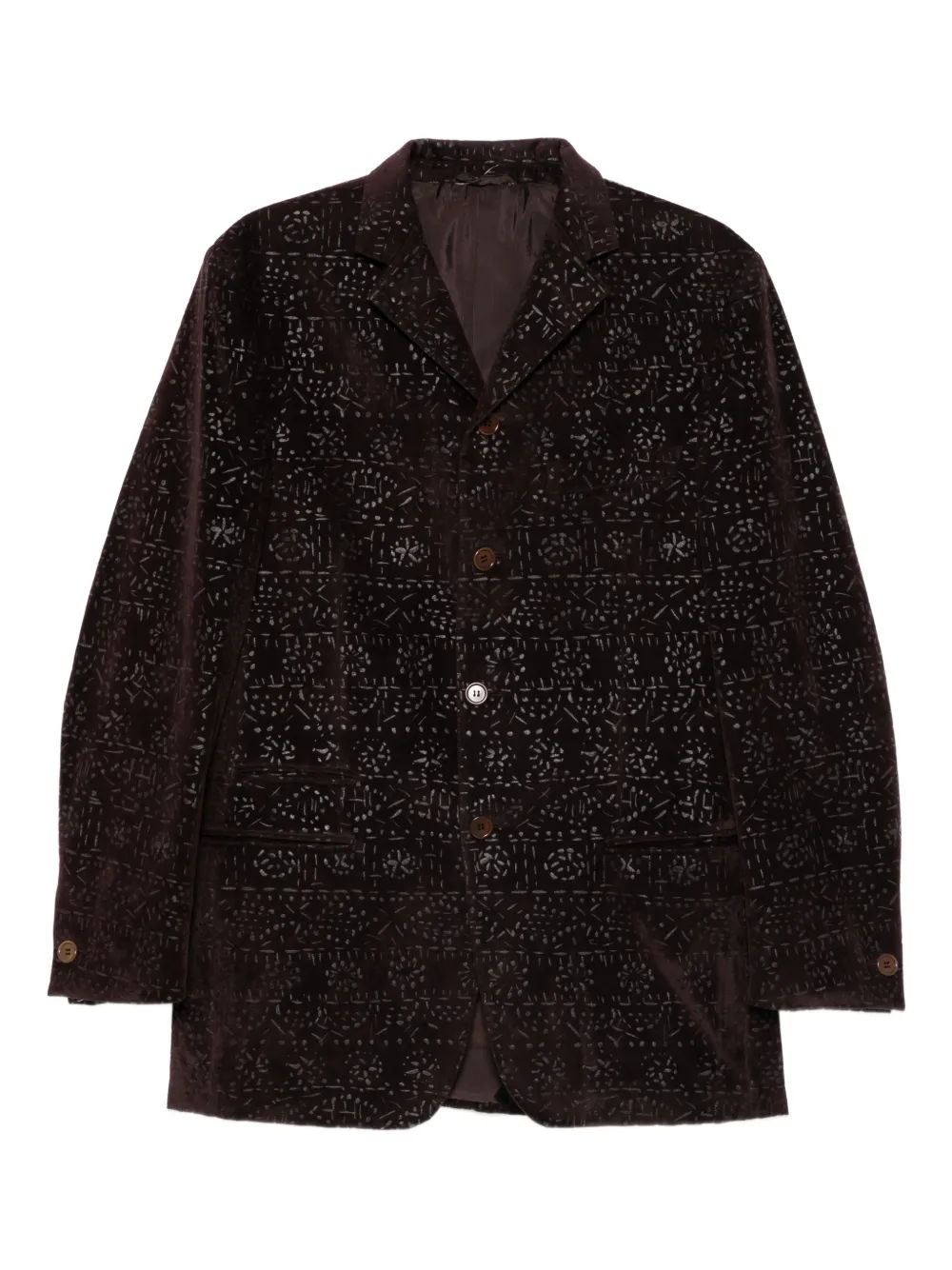 Romeo Gigli Pre-Owned 1990s patterned suit | Brown | Image 1