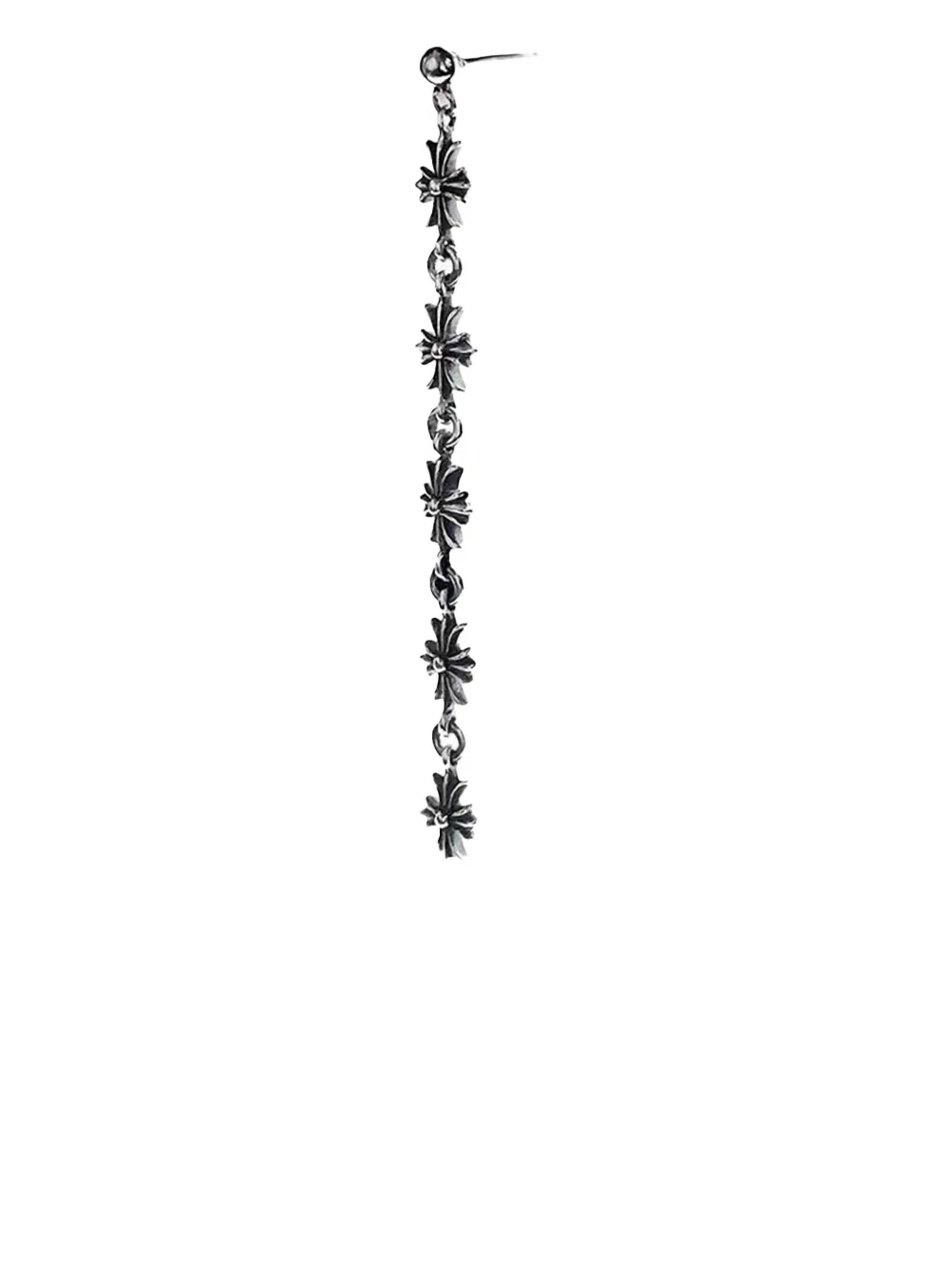Chrome Hearts Tiny E Plus 5 Links Drop Earring In Metallic