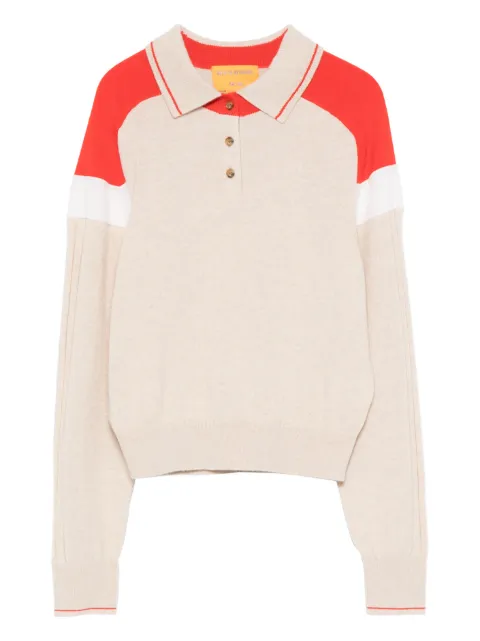 Guest In Residence Alpine Collegiate cashmere polo top