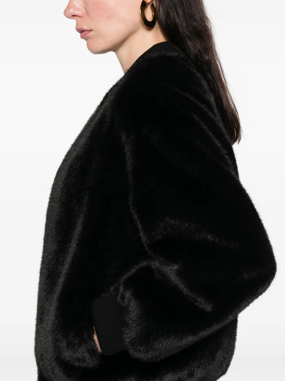 Ava Adore Faux-fur Jacket In Black