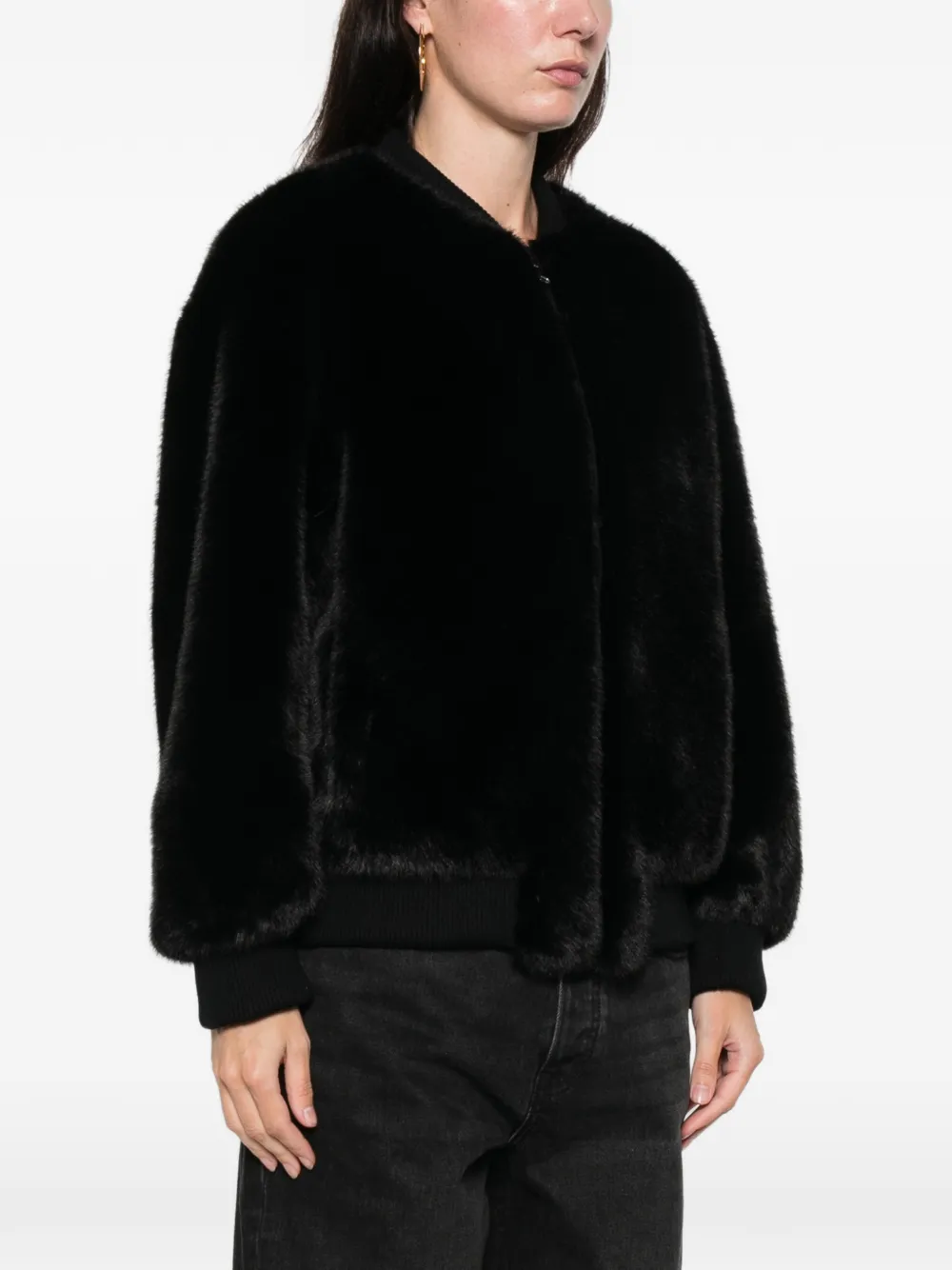 Ava Adore Faux-fur Jacket In Black